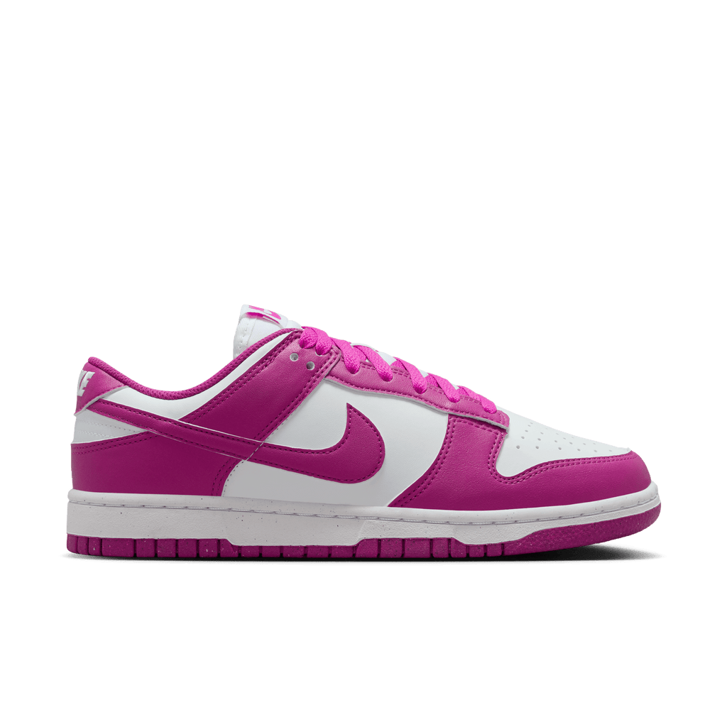 Nike Women s Dunk Low White Fuchsia Courtside Sneakers