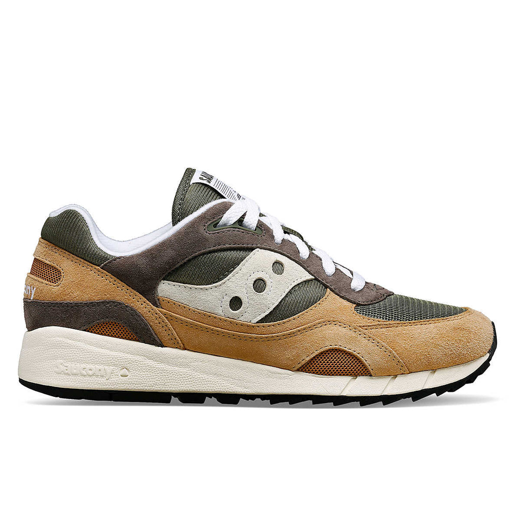 Saucony Shadow 6000 Green Brown Courtside Sneakers